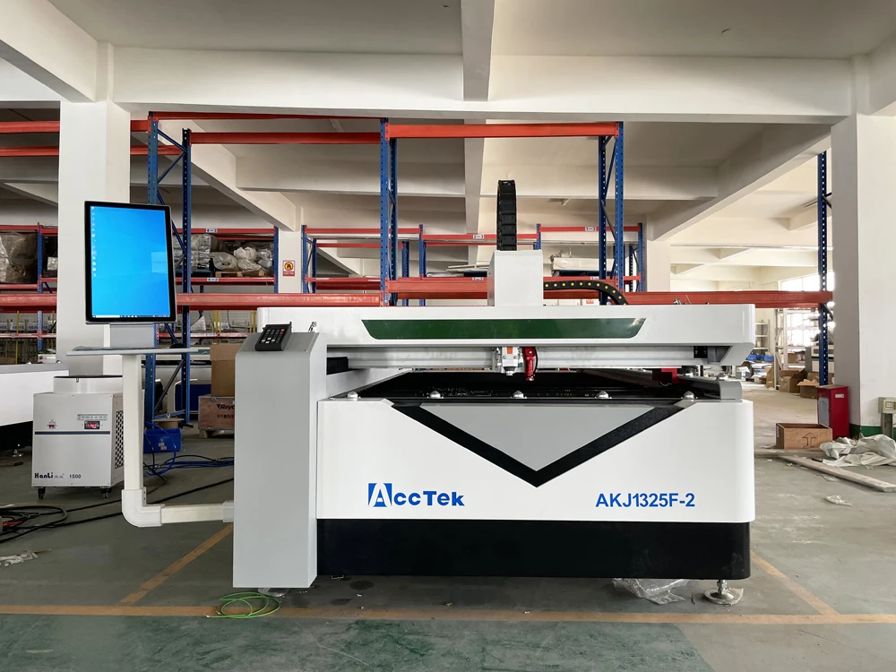 AccTek – Machine de découpe Laser de haute précision, pour l'acier, le bois, Fiber combinée co2, Cnc, 1000w 1325