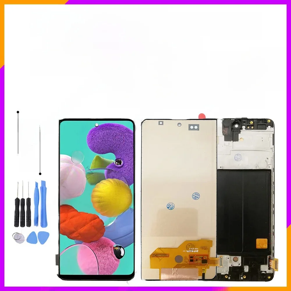 Écran LCD pour Samsung Galaxy A51 4G A515F, écran A51 5G A516B, écran LCD A516 avec cadre, ensemble numériseur tactile LCD A516F/DSN