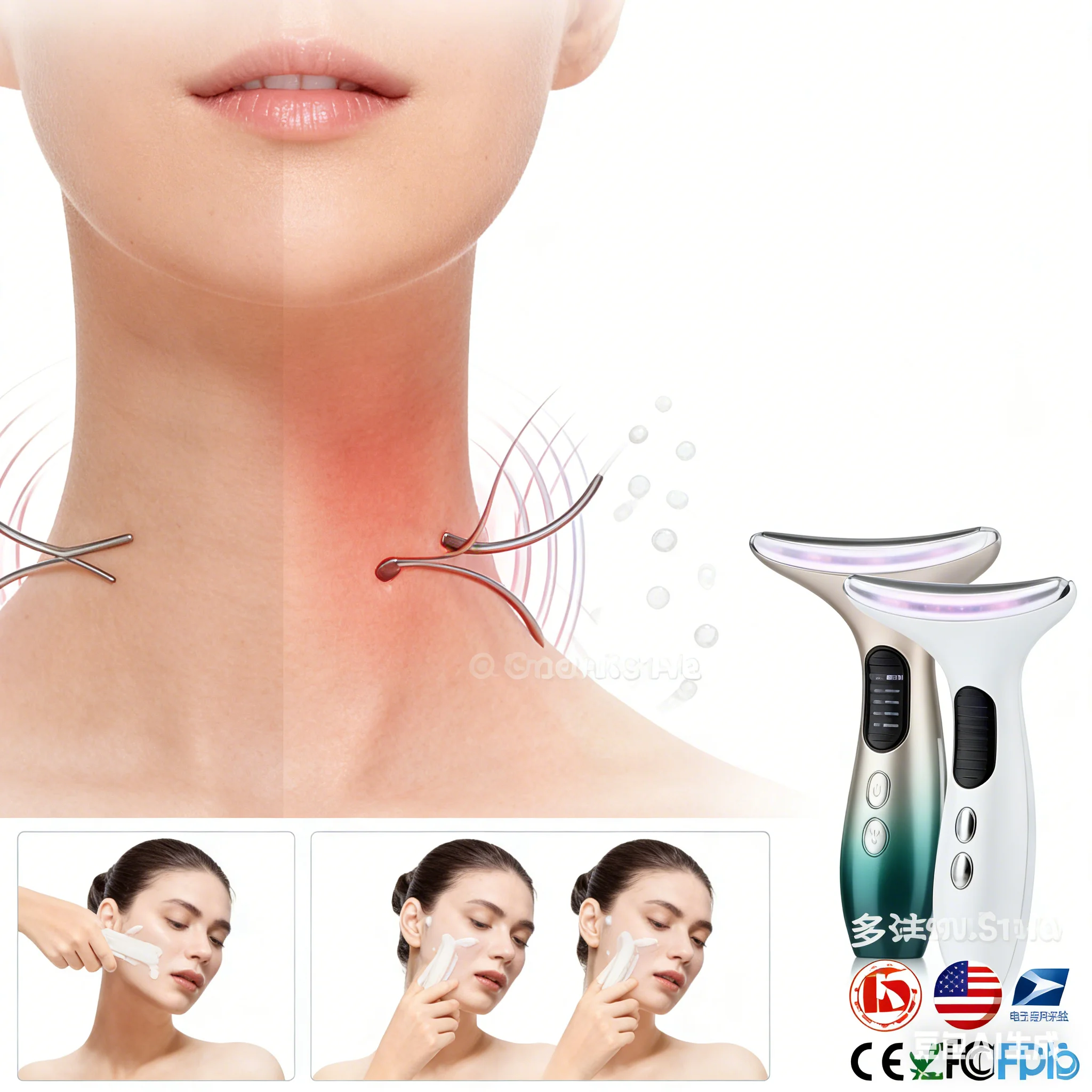 

LED EMS-аппарат для микротоковой подтяжки лица и шеи, омолаживающий прибор для ухода за кожей лица против морщин и старения, D