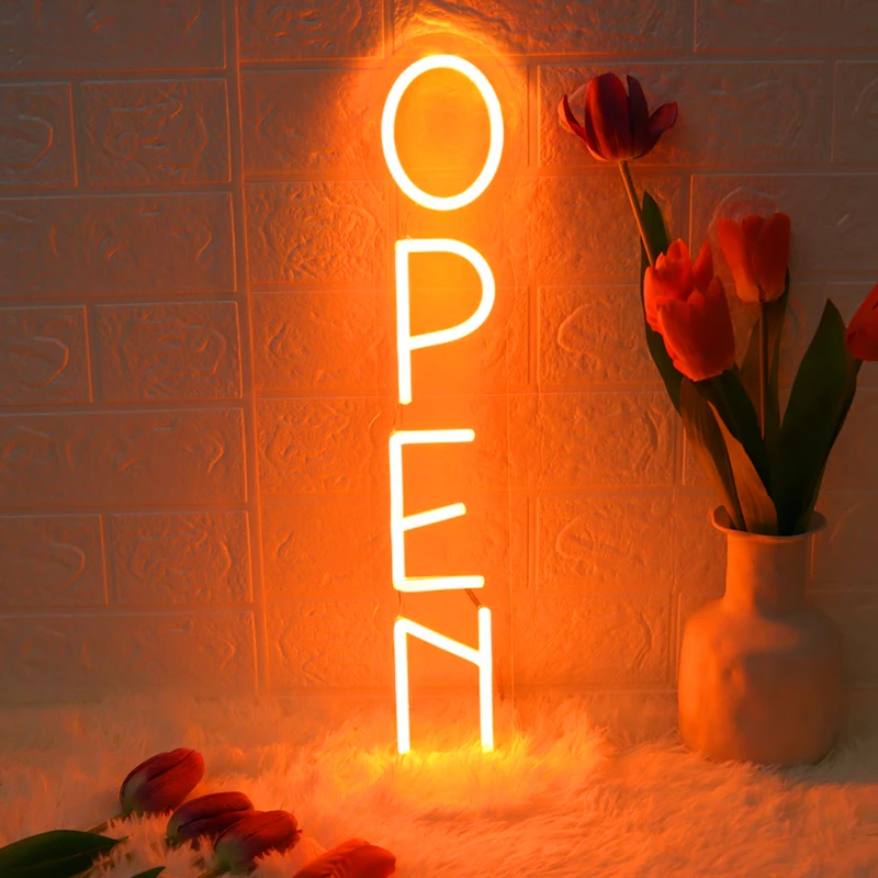 Open Neon Sign, Custom Led Sign Wall Decor, Welcome Sign for Shop Decor, Modern Open Bar Neon Light,Open Sign For Business Sign