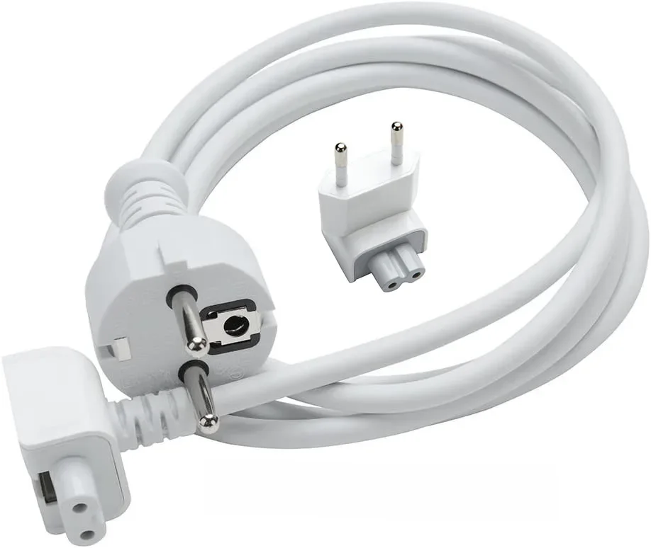 EU Plug Extension Cord para MacBook Pro Air, cabo do carregador, adaptador do cabo de alimentação,