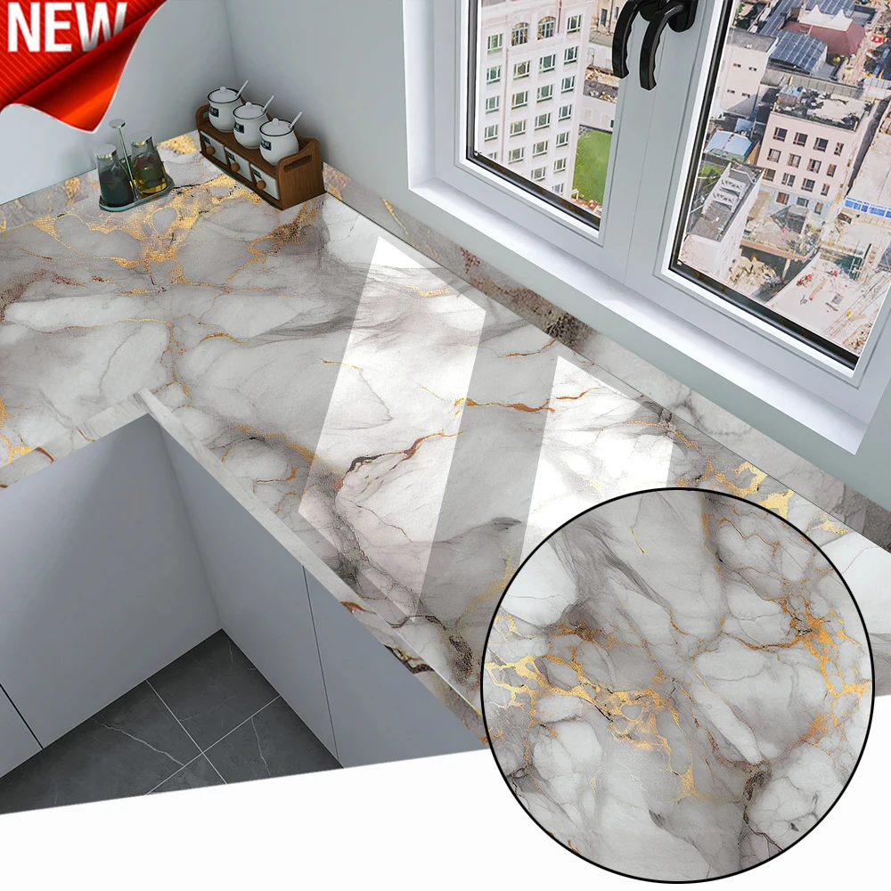 

40 см мраморная самоклеящаяся наклейка на масляный дум маслостойкая устойчивая к плесени кухонный фон украшение дома водонепроницаемые наклейки на стену