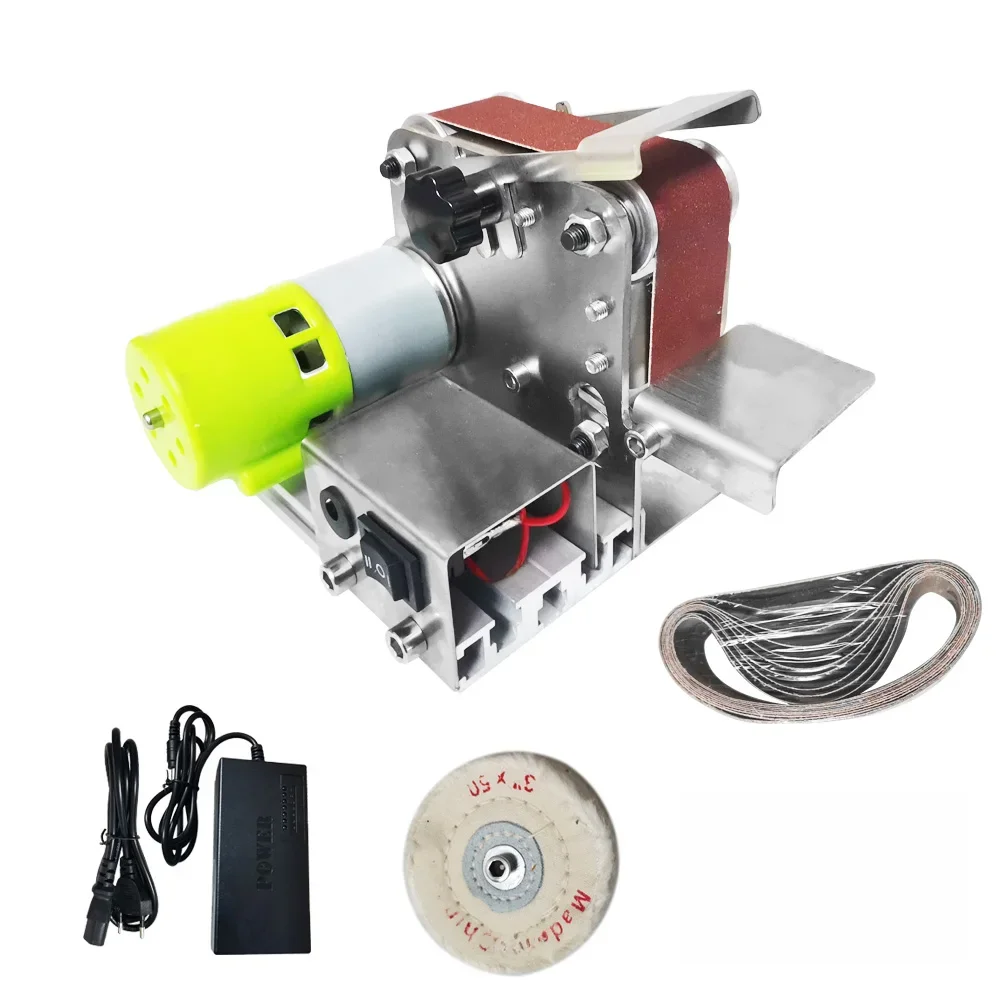 Mini elektryczna szlifierka taśmowa wielofunkcyjna ostrzałka do DIY nóż, 775 110-240v 4-osiowe ręczne narzędzia o zmiennej prędkości — zdjęcie 2