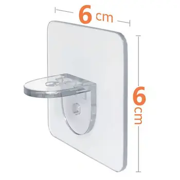 סוגר מדף דבק מסמר דביק עצמי ארון מדף סוגר קליפ קיר תליית סוגר מחיצה ללא חבטות חזק סוגר 6 best sales מדפים דביקים - №4