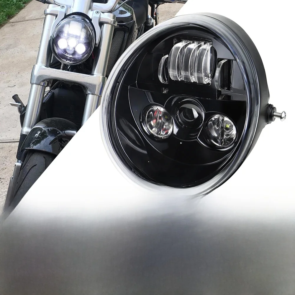 Led Koplamp Voor Hi/Dimlicht Motorfiets Koplamp Voor V Rod Vrscf Vrsc Vrscr 2002-2017 60W Vrod - afbeelding 2