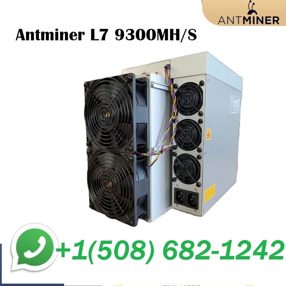 New BITMAIN Antminer L7 9050M ASIC Miner Dogecoin & Litecoin Miner (0.36J/TH, 3260W, 220V), Air-Cooling Crypto Mining Machine, w