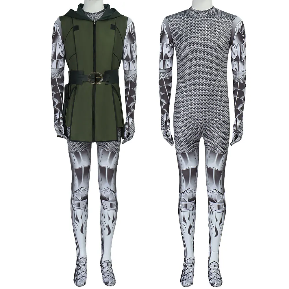 Doctor Doom Cosplay Costume Green Vest Jumpsuit With Cape Set Adult Halloween Men's Costume