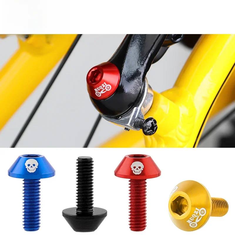 AliExpress MUQZI 2/4PCS Bike M6 Brake Caliper Bolt 7075 Aluminum Alloy V Brake Clamp Screw MTB Road Folding