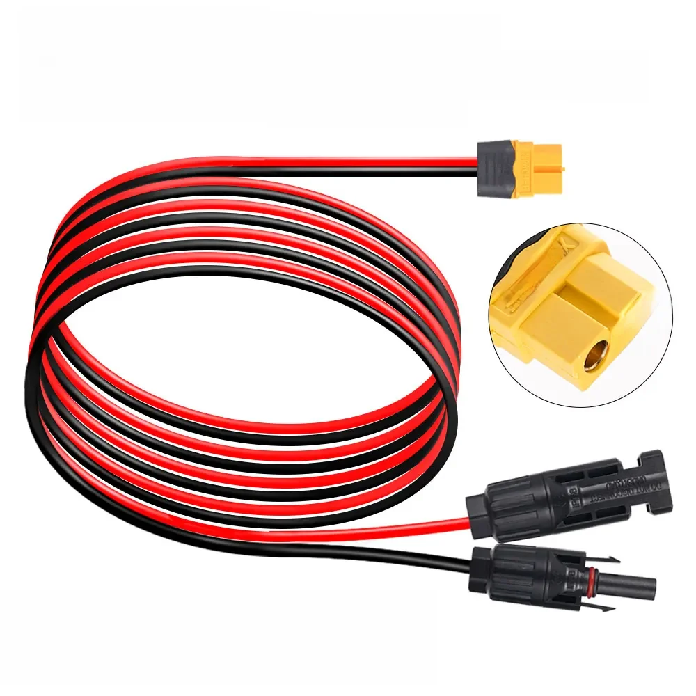 0.6M/1.6M Kabel do ładowania słonecznego Adapter XT60 do przedłużacza męskiego złącza żeńskiego Solar 12AWG do akumulatora — zdjęcie 2