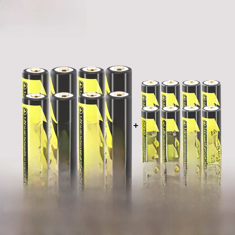 8 sztuk LiitoKala AAA 1000MAH/AA 2600MAH NiMH 1.2V akumulator nadaje się do zabawek myszy, z 2PC AAA/uchwyt baterii AA — zdjęcie 2