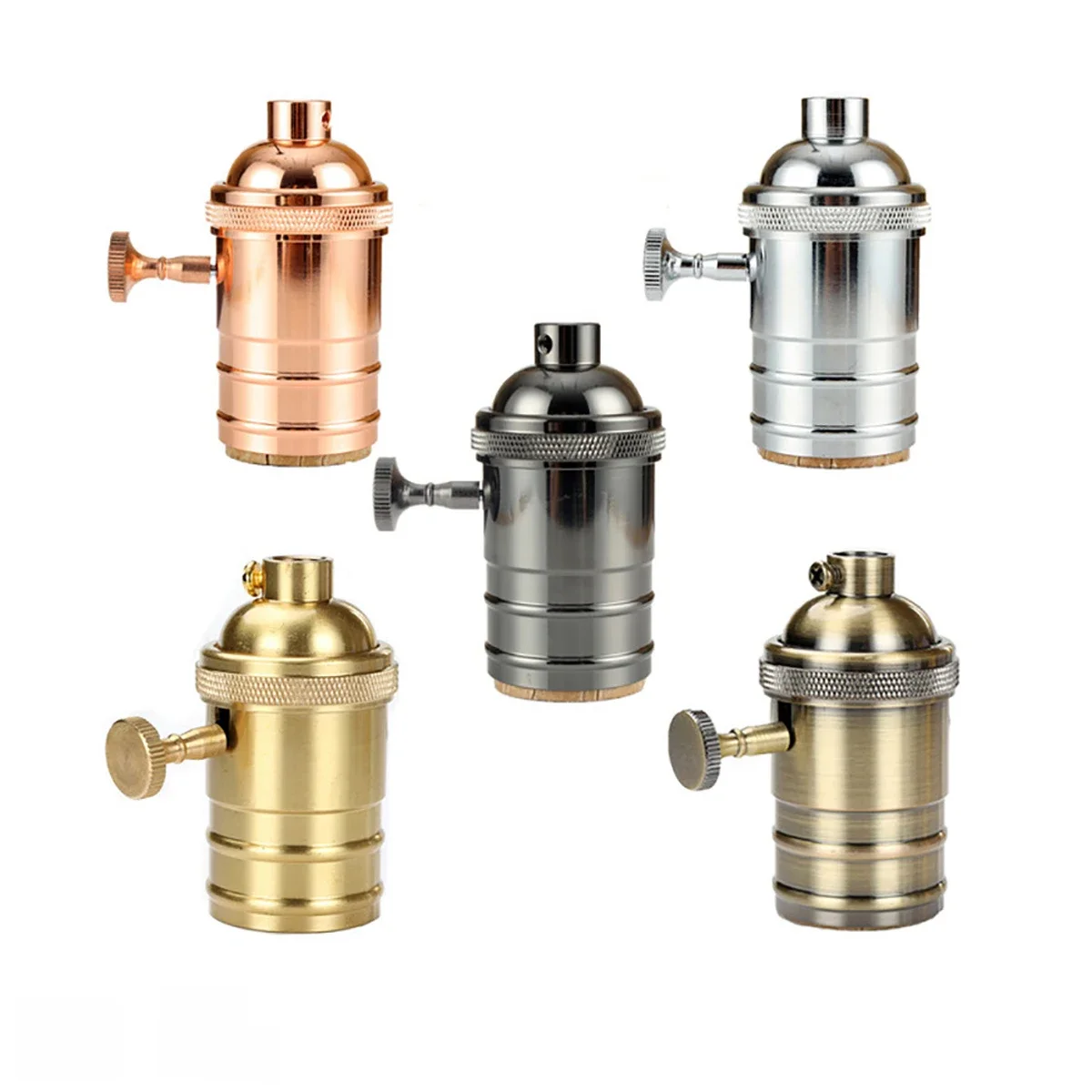 Support de lampe Vintage Edison ampoule E26 E27 Base vis ampoule base en aluminium lumière 110V 220V douille industrielle rétro pendentif douille