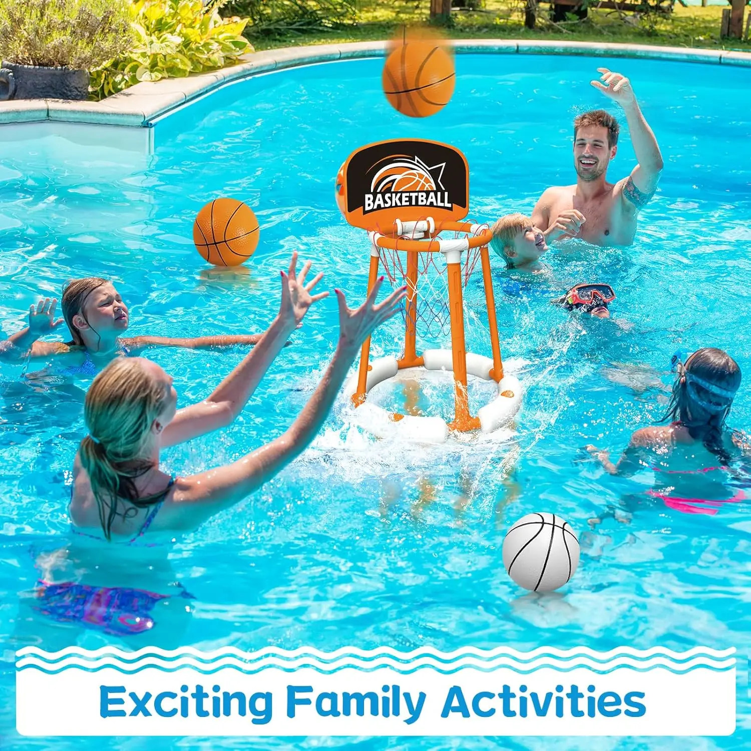 Waterpool Basketball Hoop Toy for Pools & Water Fun