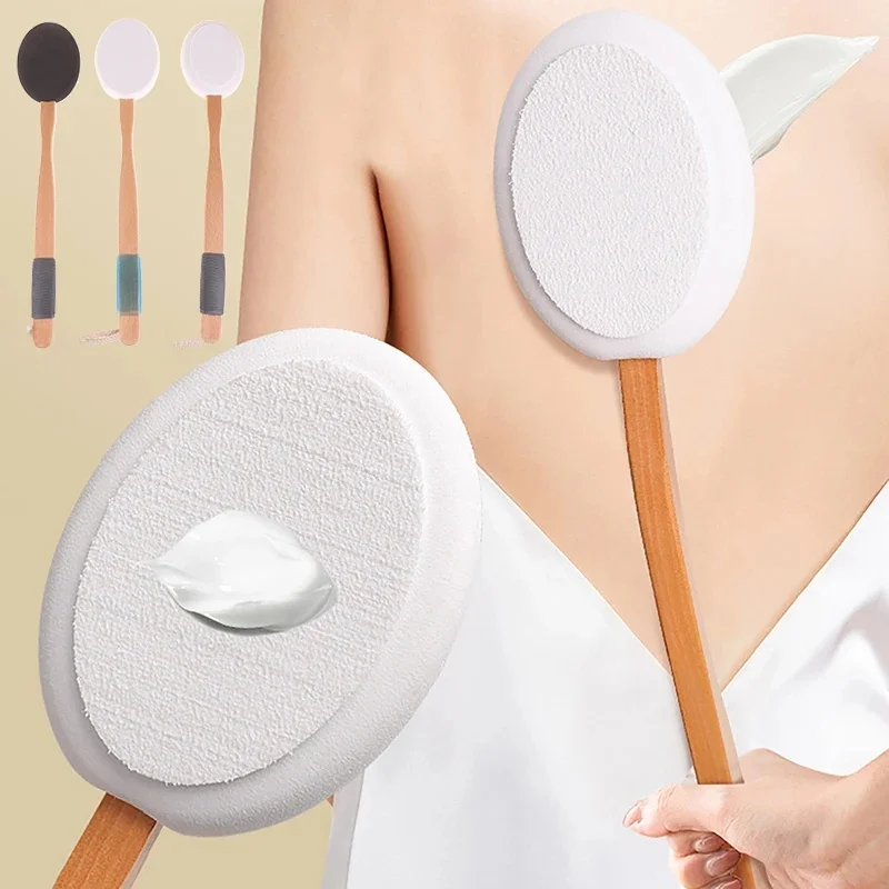 Multifunctionele Lotion Zonnebrandcrème Zalf Applicator Siliconen Lange Steel Body Cleaner Doucheborstel Zonnebrandcrème Terug Applicator - afbeelding 2
