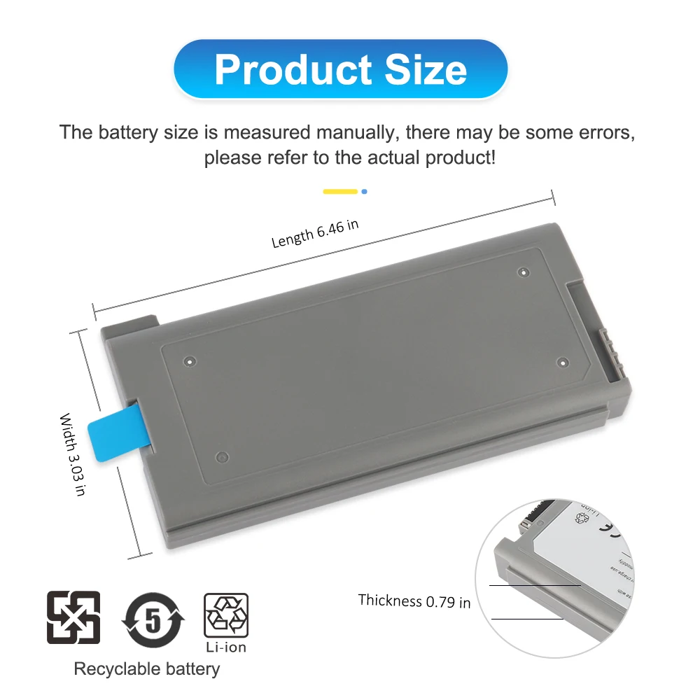 ETESBAY CF-VZSU46 baterai Laptop untuk Panasonic Toughbook CF-30 CF-31 CF-53 CF-VZSU1430U CF-VZSU72UCF-VZSU1430U 8.55Ah CN/RU