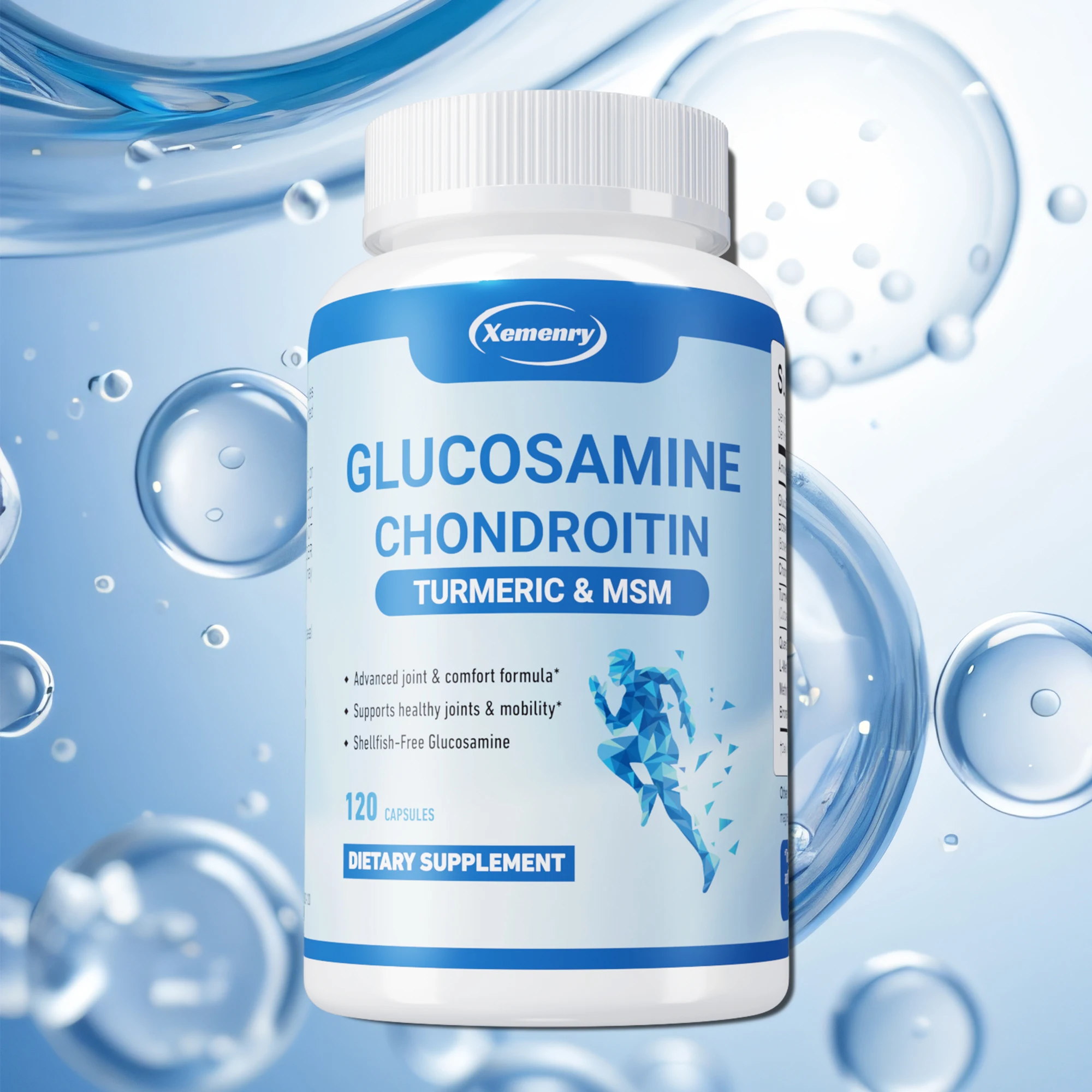 Glucosamine Chondroitin Turmeric & MSM - Supports Joint, Bone and Cartilage Health and Improves Joint Mobility - 120 Capsules