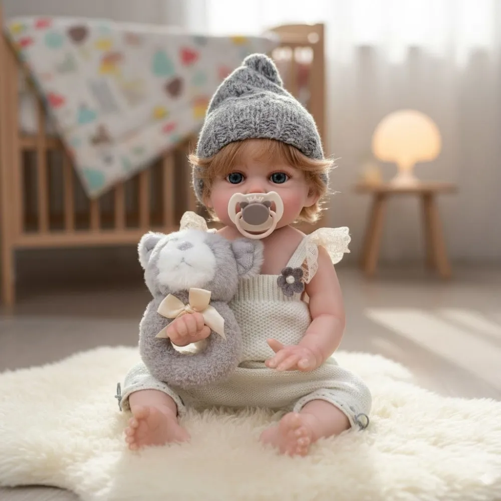 

Cloveray 20 inch New Realistic Reborn Baby Doll Super Cute Soft Vinyl Doll Full Body Vinyl Handmade Original Toy For Kid Gift