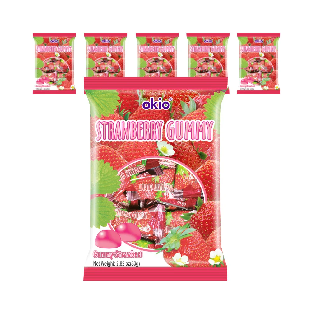 Okio Strawberry Gummies 80g X 6