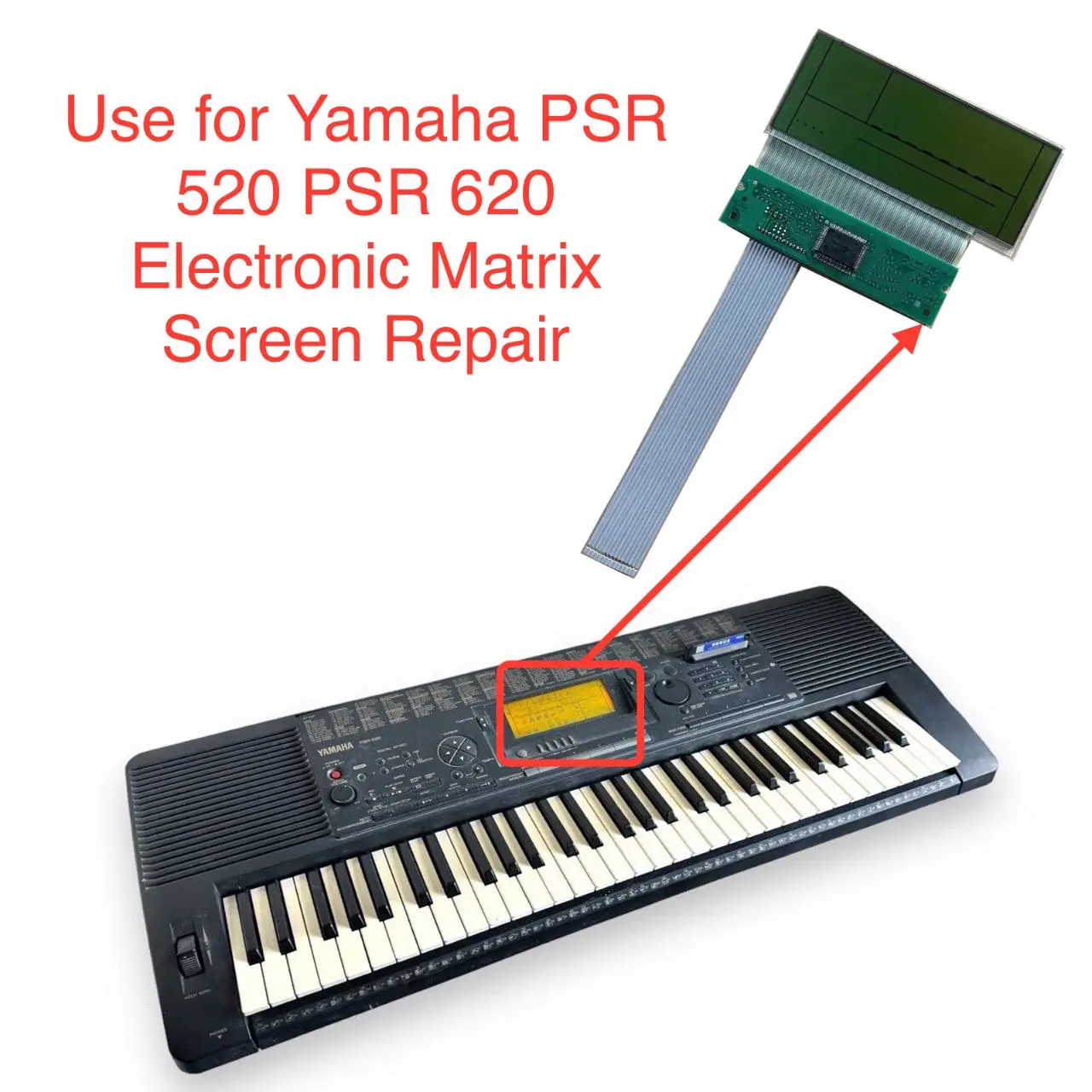 New Yamaha PSR 520 PSR-520 psr 620 psr-620 Electronic Matrix Screen Lcd Display Replacement/Repair