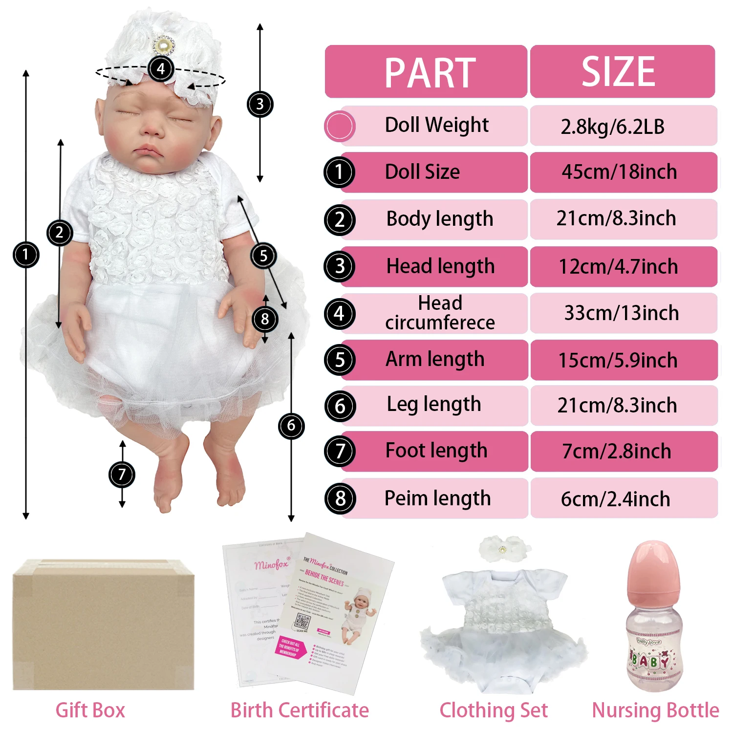 

Squish Soft Touch 20 Inch Silicone Bebe Newborn Doll Handmade Lifelike Painted Doll Bald Bebe Reborn Doll Soft Silicone doll