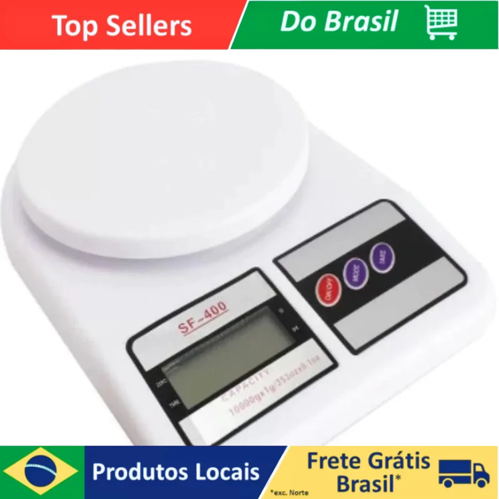 Balança Digital de Cozinha Confeitaria Dieta SF-400 – 10kg Alta Precisão