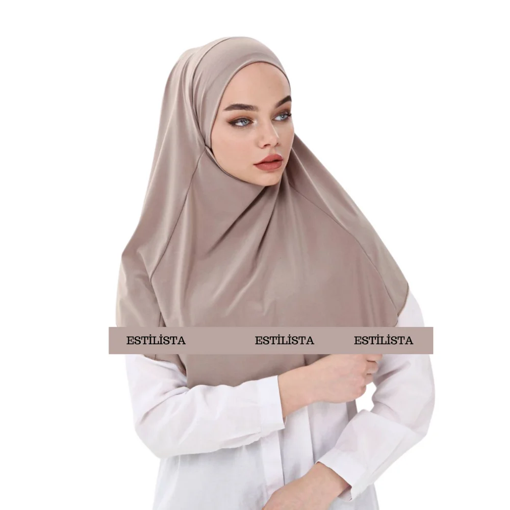 Imagem -02 - Gusconjunto Pronto Hijab Roupas Práticas a Partir de Pronto Hijab Cachecol Xale Muçulmano Define Turco Hijab Abaya Khimar Véu de Noiva Jilbab