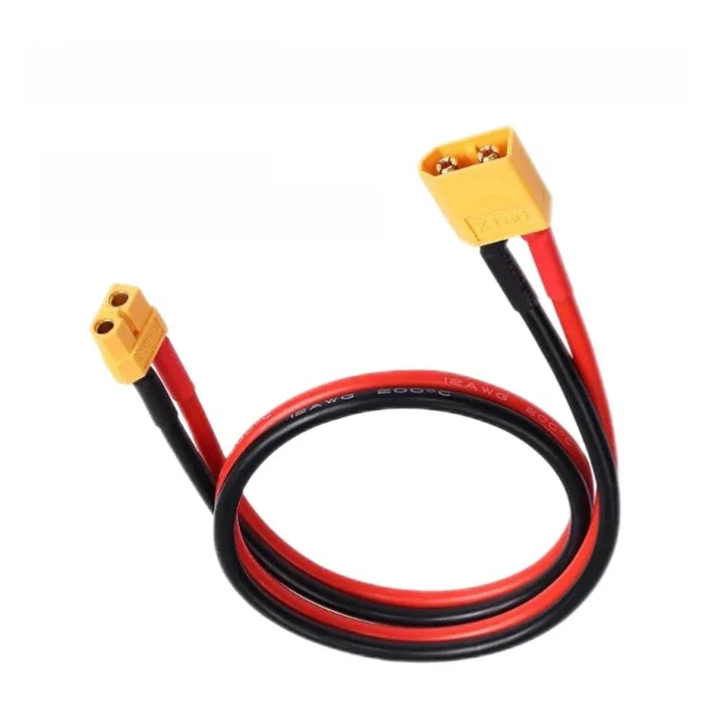 Amass XT60 40cm/60cm 12AWG równoległe złącze akumulatora męski/żeński kabel podwójne przedłużenie przewód silikonowy do silnika akumulatora RC — zdjęcie produktu 7