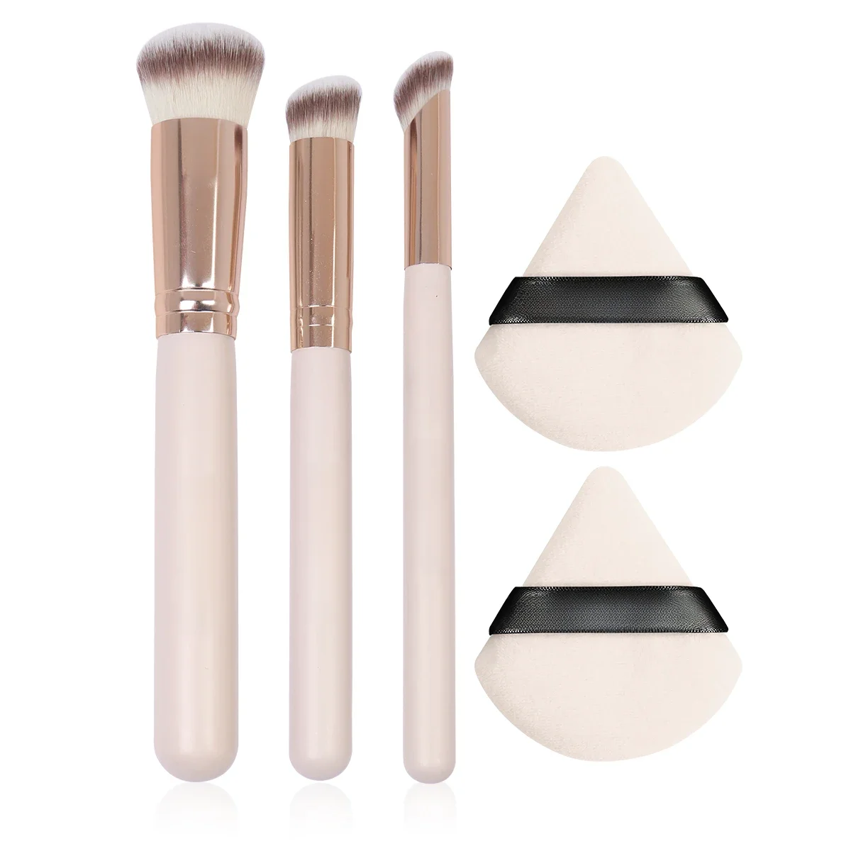 Maange-Pincéis de maquiagem e 2 Triangle Powder Puff Set, corretivo, sombra, pincel de maquiagem,