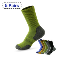 2023 New Autumn And Spring Men's Sports Socks Casual Color Matching Thick Warm Breathable High Quality Socks 5 Pairs EU 38-43