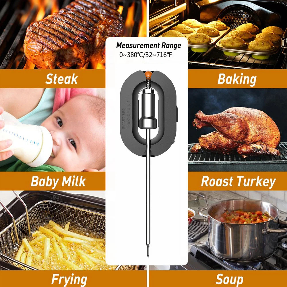 Enhanced Stainless Steel Replacement Probes:  of Additional Probes with Improved Wire for NEIHOU Grill Thermometer