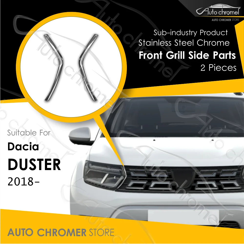 For Duster Front Grill Side Parts Chrome Accessory, 2018 , Good Quality, Exterior Parts, Car Accessories, External Styling