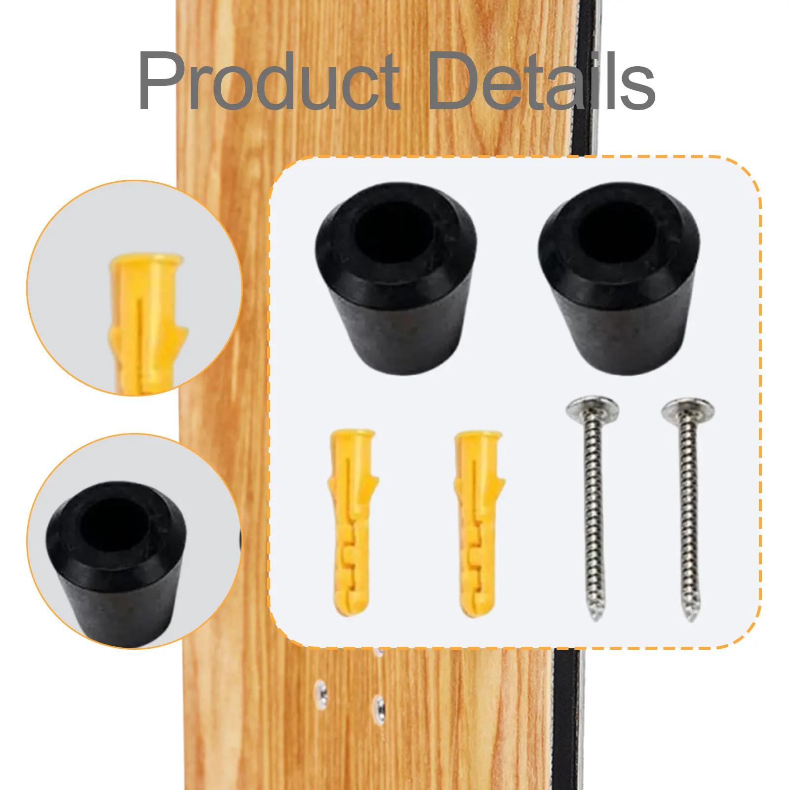 2 قطعة المطاط على الجليد جدار جبل عرض شماعات العالمي مستقرة التزلج تخزين الرف لتنظيم المنزل سهلة التركيب #6