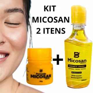 Kit 2 Micosan Pomada e Sabonete Líquido - Tratamento de Acnes e Clareamento de Pele