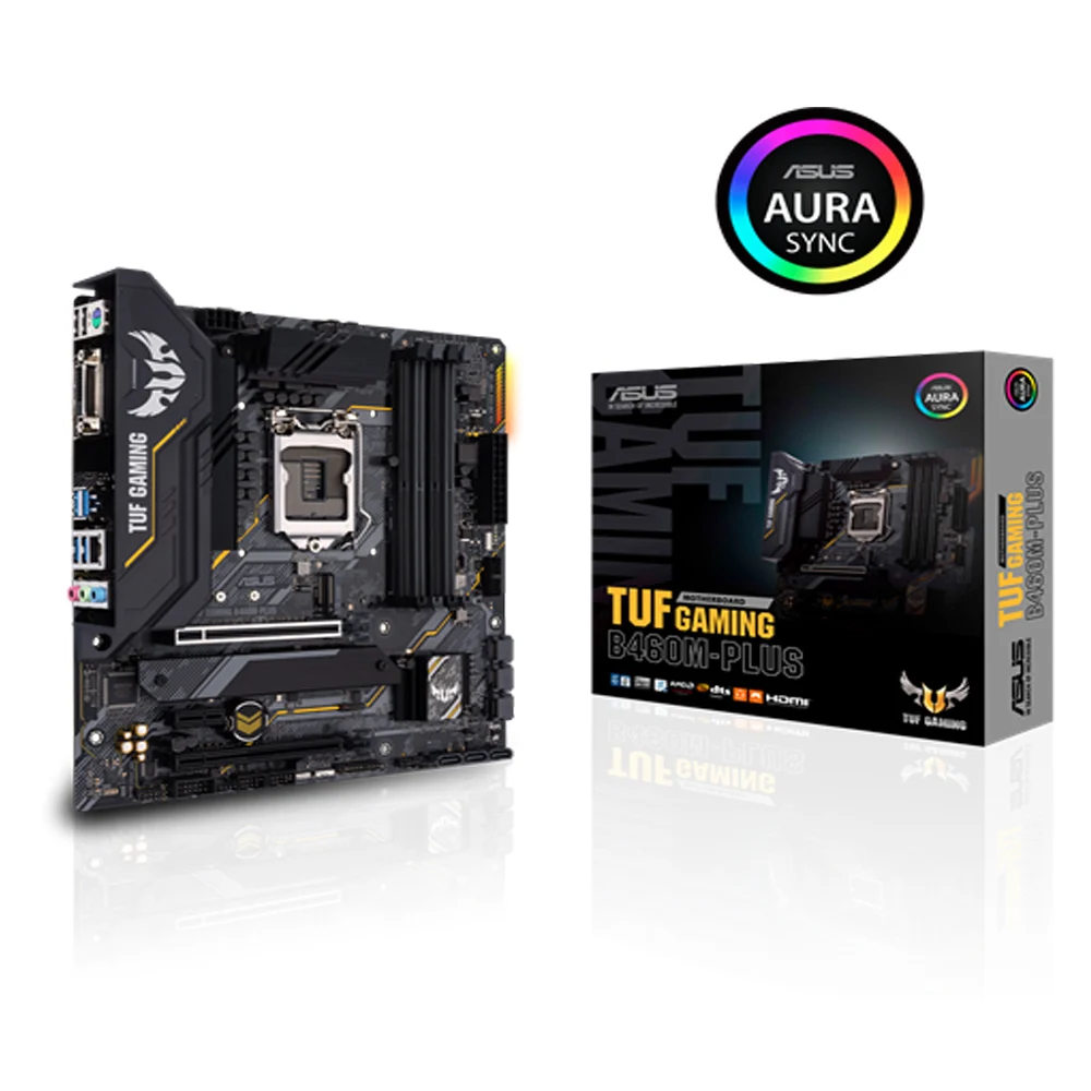 ASUS TUF GAMING B460M-PLUS  mATX Intel B460 DDR4 , SATA 6 Gbps, USB 3.2 Gen 1 128G LGA 1200 CPU Motherboard