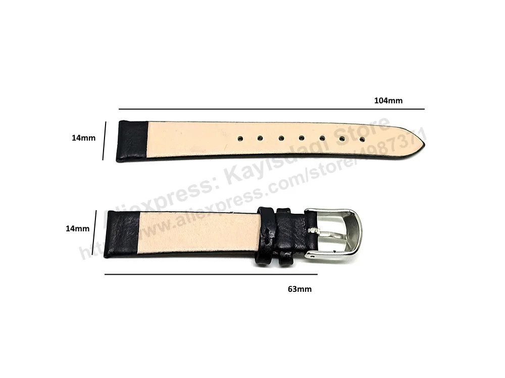 Hugo Boss Watch Boss Ladies Symphony 1570128 , 1502609 with 14mm Black Faux Leather Replacement Watch Band Strap