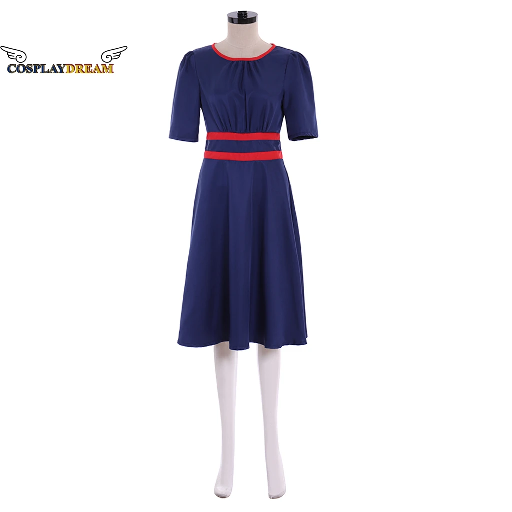 Peggy Carter Cosplay Costume The First Agent Margaret Navy Retro Dress Halloween Carnival Party Cosplay Blue Dress Plus Size