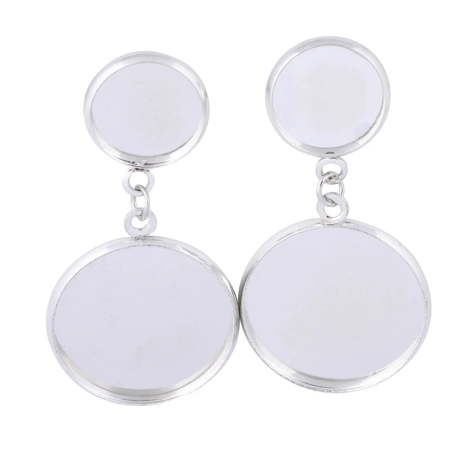 Onwear 10 sztuk 12mm 20mm cabochon kolczyk stud baza blanks diy cameo w pełnej oprawie na kolczyki tworzenia biżuterii — zdjęcie 2