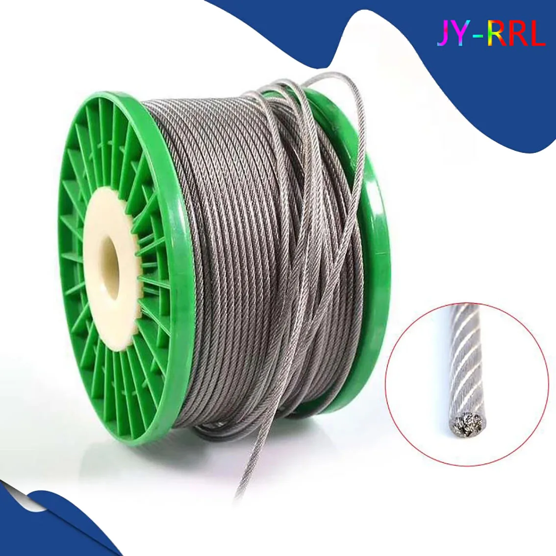 1/2/5Meters 7*7 PVC Coated Flexible Steel Wire Rope 4mm 5mm Soft Cable Transparent Stainless Steel Clothesline