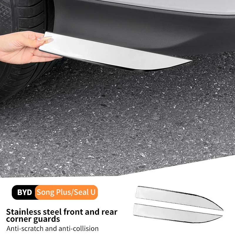 

For Byd Song Plus Seal u Dmi 2023-2025 Car Front Corner Guard Front Bumper Anti Collision Strips Protector Cover Accessories