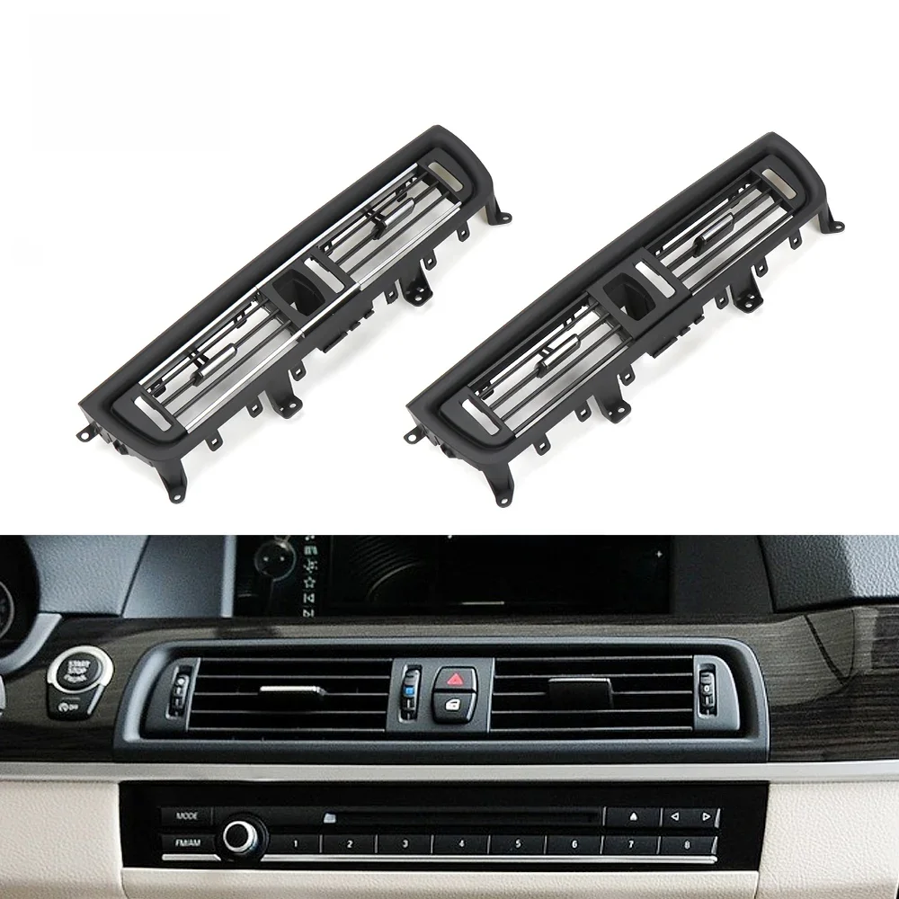 Grille de tableau de bord central de la console avant, climatiseur AC, évent, BMW F10, F11, F18, 520i, 523i, 525i, 528i, 535i, 64229166885, 64229209136