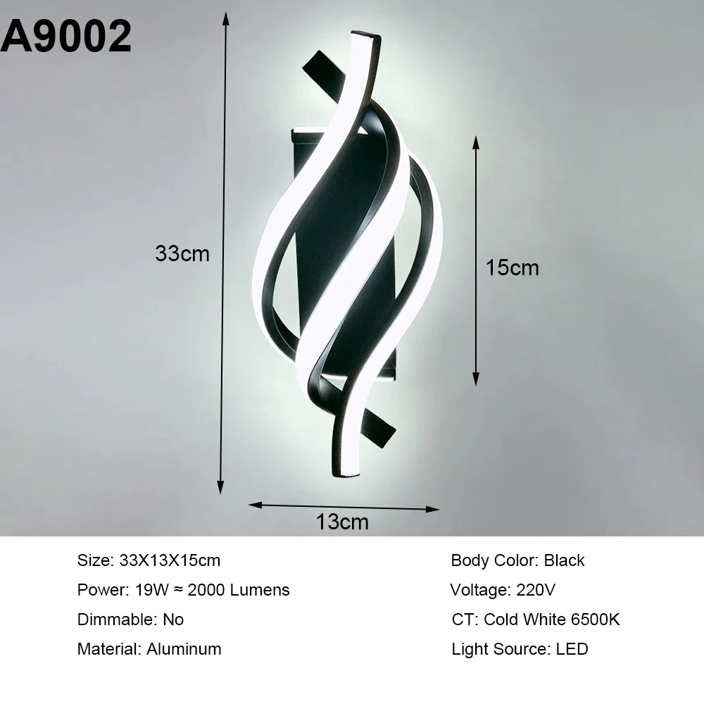 Moderne Wandleuchte, weiße LED-Wandleuchte für den Innenbereich, 22 W, weißes Licht, 6500 K, für Flur, Schlafzimmer, Wohnzimmer, Treppen – Detail 1