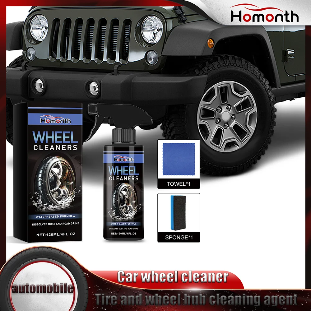 Homonth Car Wheel Cleaner, Car Tire and Wheel Hub Cleaning, Rust Removal, Polishing, Refurbishment, Maintenance Cleaning Agent