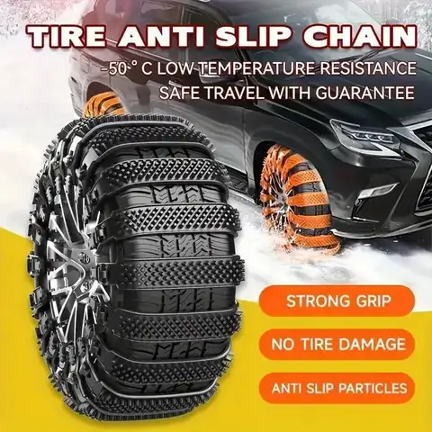 스노우 체인 타이어 체인, 우레탄 세트, 휠 타이 벨트, 자동차 타이어 체인, 겨울 미끄럼 방지 체인, 눈 비상, 신제품, 8PCs