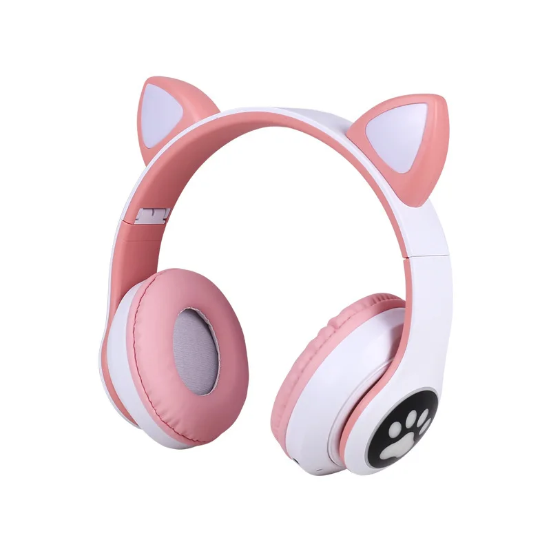 Newest STN-28 Wireless Headset Cat Ear 5.0 Bluetooth Headphones LED Flashing Light Sports and Leisure Earphones for Kids Gift