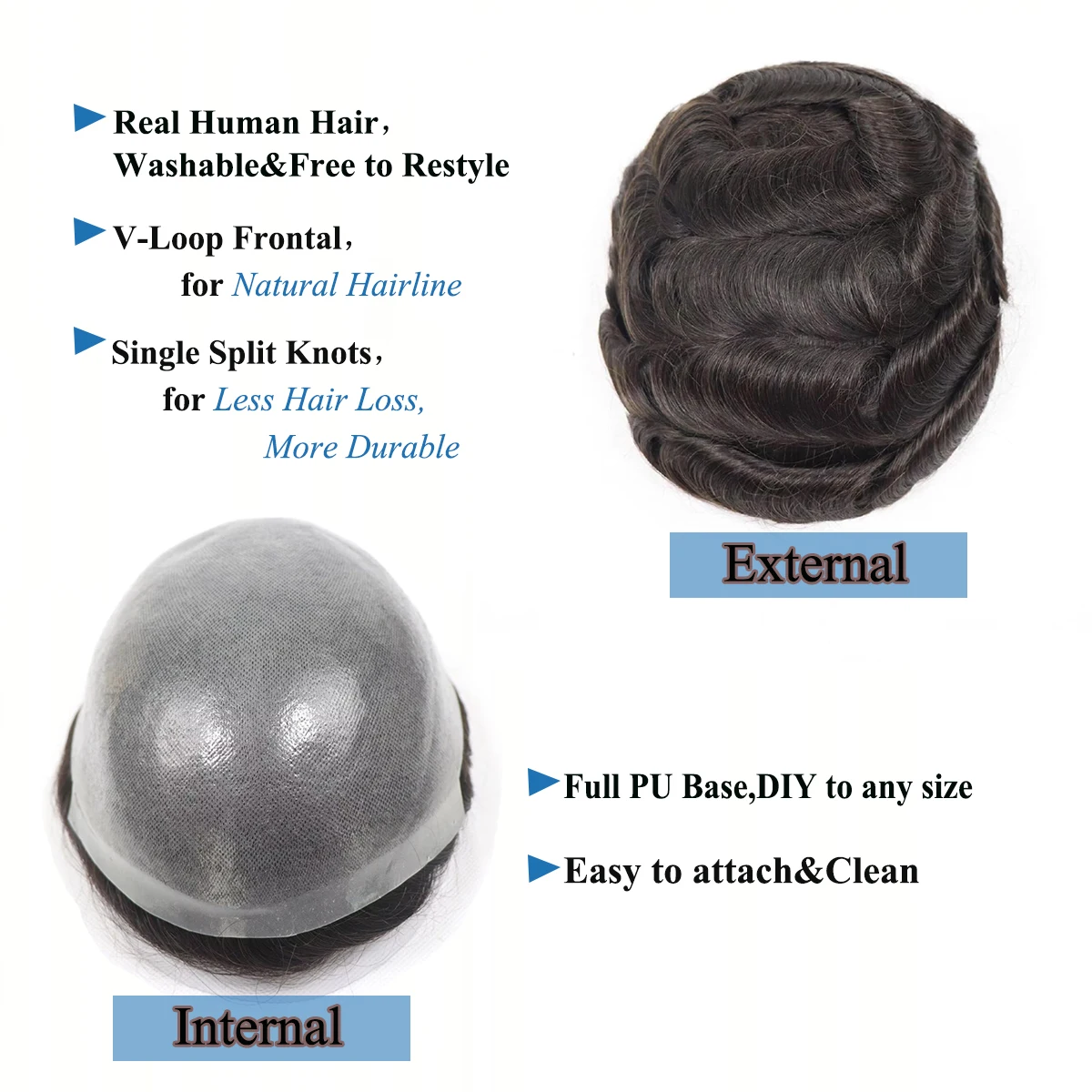 Rambut Manusia Rambut Palsu Kulit Tipis Garis Rambut Alami Prostesis Rambut Pria Prostesis Kapiler Simpul Ganda Sistem Rambut Wig Pria Realistis