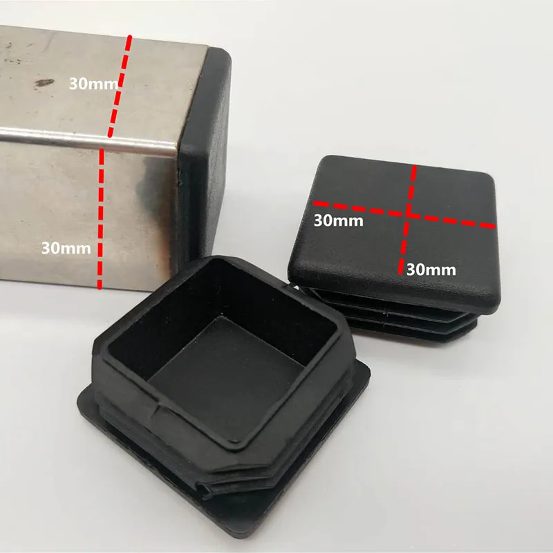 プラスチック製の黒いプラスチック製の毛布,1/4/10ピース,管状管付きキャップ,10x10〜100x200mm