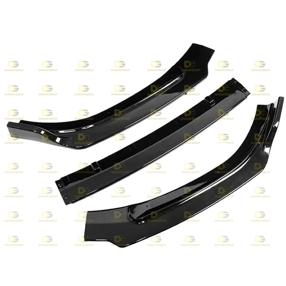 V.W Polo MK5 2009 - 2017 Front Splitter 3 Pieces Piano Gloss Black Surface High Quality ABS Plastic Polo R Line Kit Car Parts