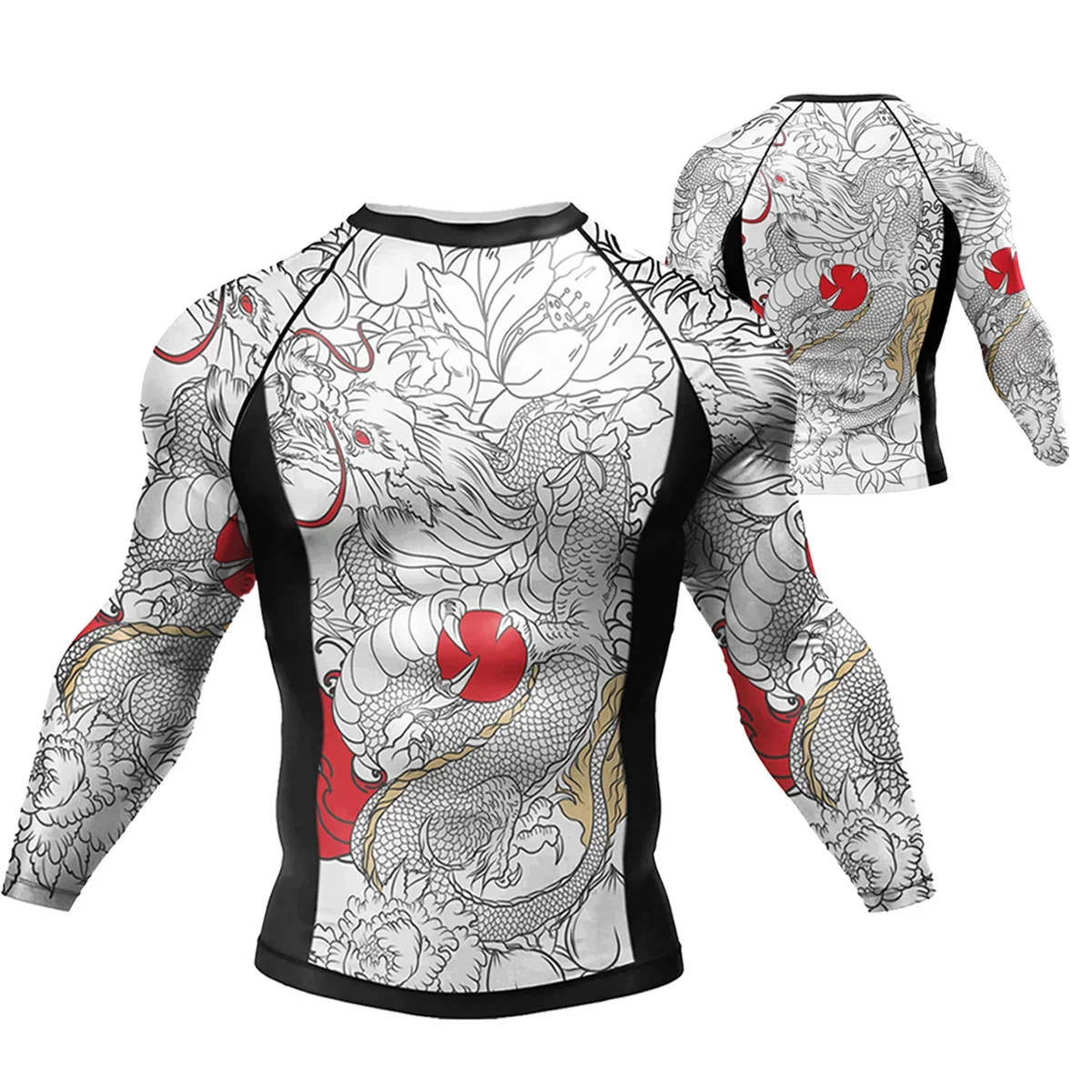 Cody Lundin męskie koszulki Grappling MMA brazylijskie Jiu-Jitsu Rashguard No Gi BJJ Rashguard UPF 50+ Gym Fitness bluzka z długim rękawem — zdjęcie 2