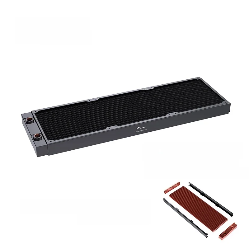 Bykski CR-RD420RC-TN-V3 420mm Jednorzędowy Radiator Wodny do Chłodzenia CPU, Grubość 28mm, Kompatybilny z Wentylatorami 140x140mm — zdjęcie 2
