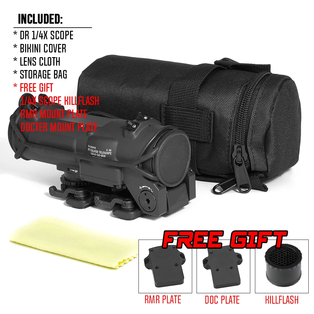 NONE DR 1-4x GEN3 Zielfernrohr Optische Teleskop Jagd Red Dot Anblick Taktische Ausrüstung Airsoft Zubehör und Ausrüstung 3