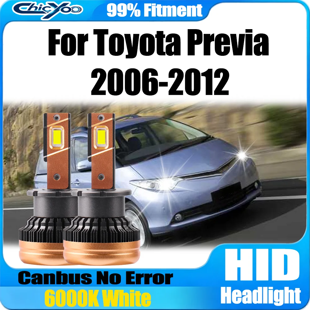 2PCS D4S LED Headlights HID Bulbs 30000LM 120W Two-sided CSP Chips 6000K White Plug&Play Xenon Lamps For Toyota Previa 2006-2012